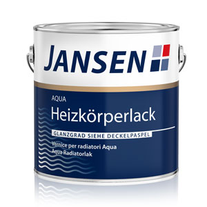 Jansen Aqua Heizkörperlack - Weiß seidenglänzend - 2,5 L