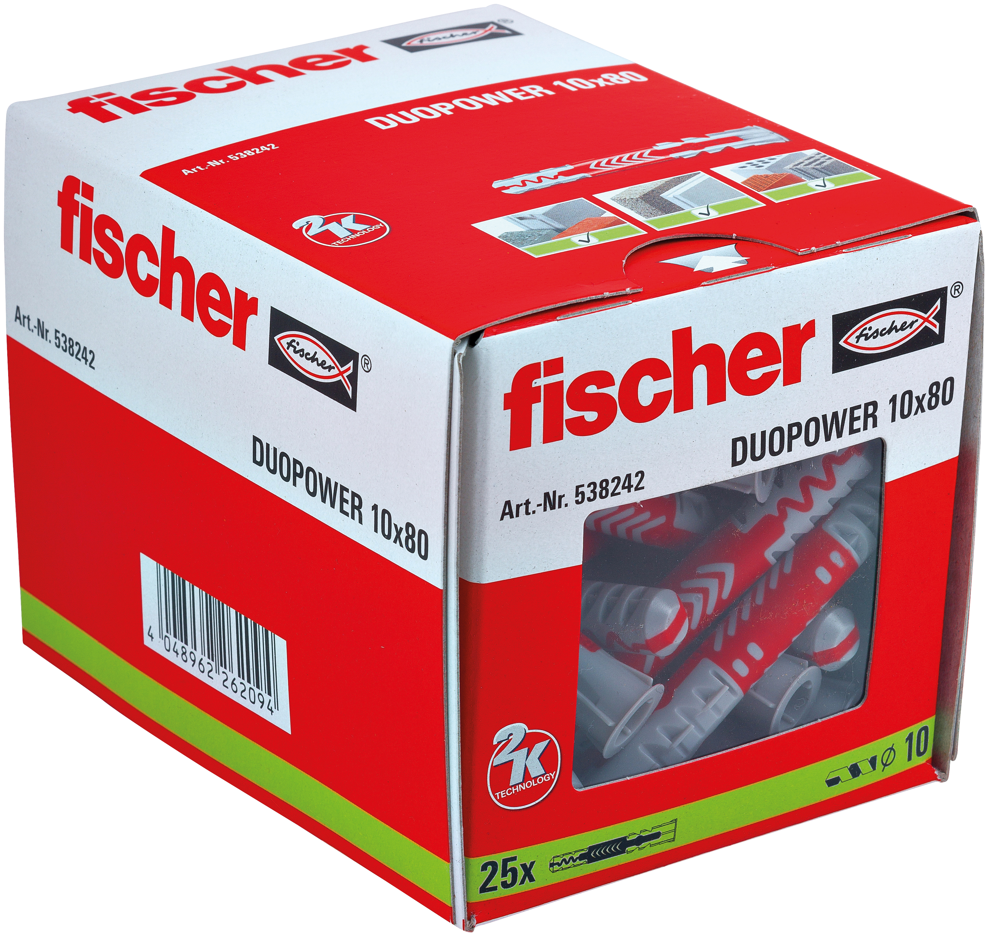 fischer DuoPower Großpackung - 10 x 80