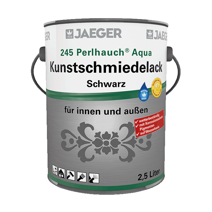 Jaeger 247 Perlhauch® Aqua Kunstschmiedelack - Schwarz - 750 ml