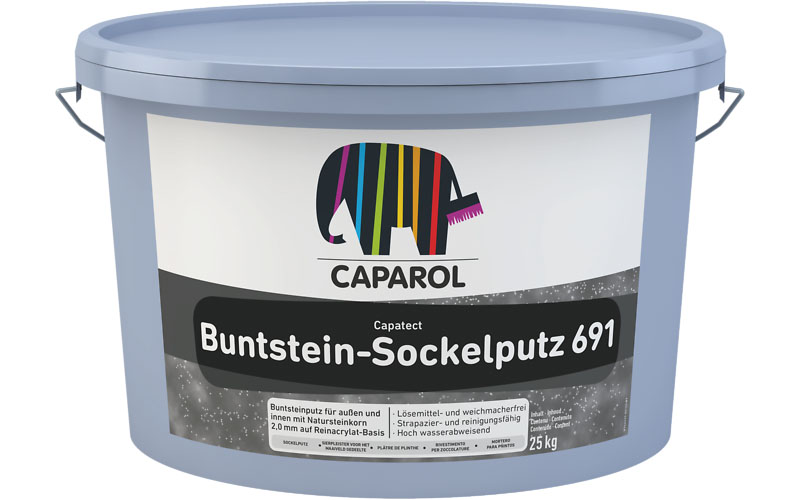 Caparol Buntstein-Sockelputz 691 - 04 Asphalt 25 Kg