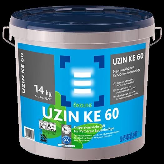 UZIN KE 60  - Dispersionsklebstoff für PVC-freie Bodenbeläge - 14 kg