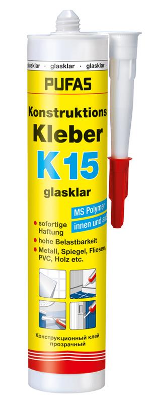 PUFAS Konstruktions-Kleber K15 glasklar - 300 g