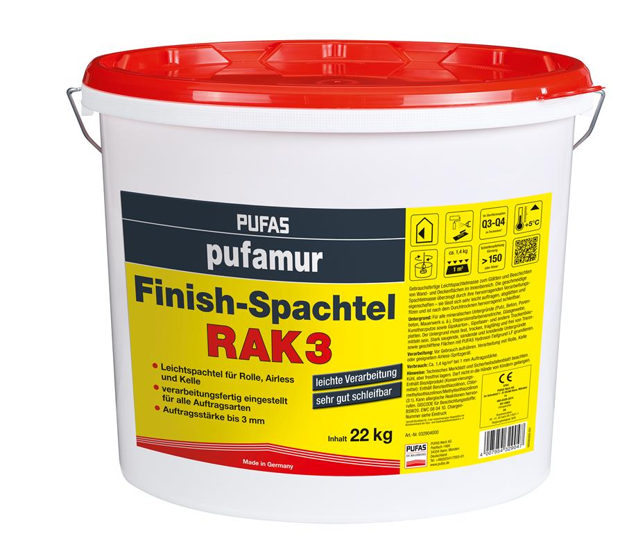 PUFAS pufamur Finish-Spachtel RAK3 - 22 kg