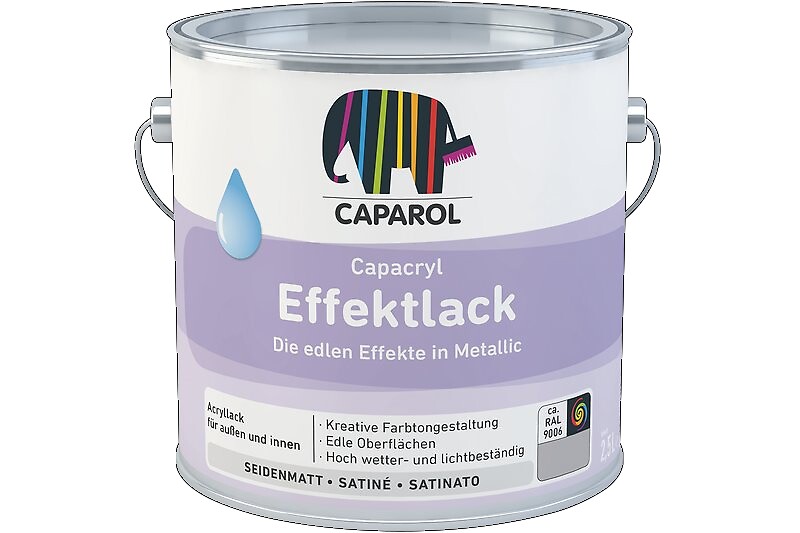 Caparol EffektLack Seidenmatt - Silber RAL 9006 - 5 L