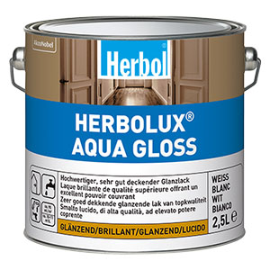Herbol Herbolux Aqua Gloss - Weiß - 2,5 L