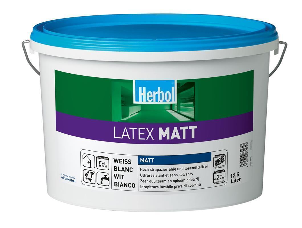 Herbol Latex Matt - Weiß - 12,5 L