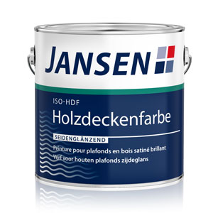 Jansen ISO-HDF Holzdeckenfarbe - Weiß seidenglänzend - 750 ml