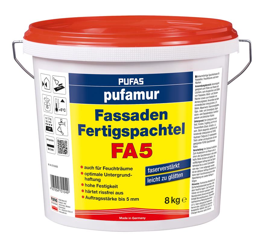PUFAS pufamur Fassaden-Fertigspachtel FA 5 - 8 kg