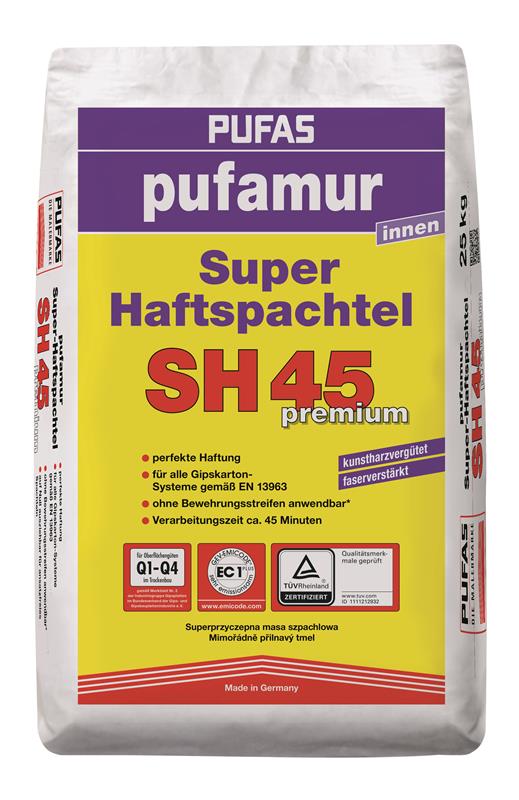 PUFAS pufamur Super-Haftspachtel SH 45 premium - 25 kg