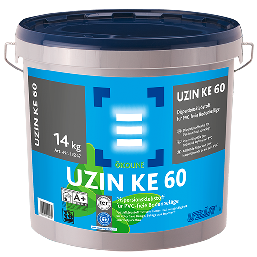 UZIN KE 60  - Dispersionsklebstoff für PVC-freie Bodenbeläge - 14 kg