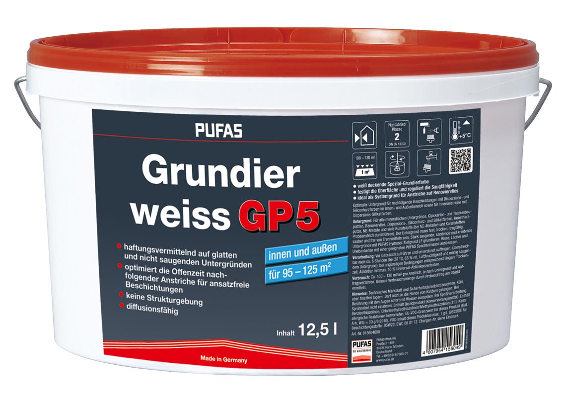 PUFAS Grundierweiss GP 5 - 12,5 Liter