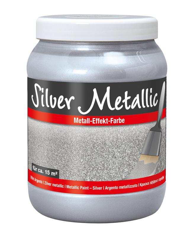 PUFAS Metall-Effect-Farbe Silver Metallic - 1,5 Liter