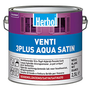 Herbol Venti 3Plus Aqua Satin - Weiß - 2,5 L
